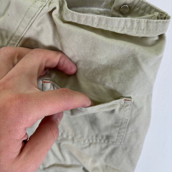 Vintage Disney Mickey Mouse Overalls Embroidered Main Street Disney 5T Tan Khaki - Picture 6 of 10